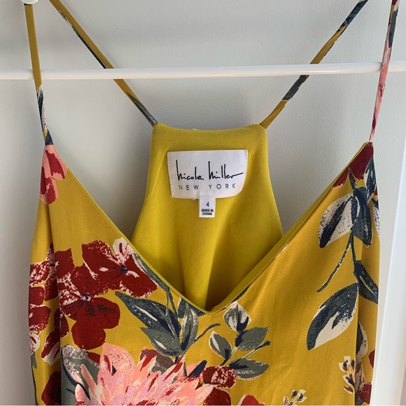 Anthropologie | Nicole Miller | Gold Silk Maxi Dress | Size 4 - Picture 3 of 3